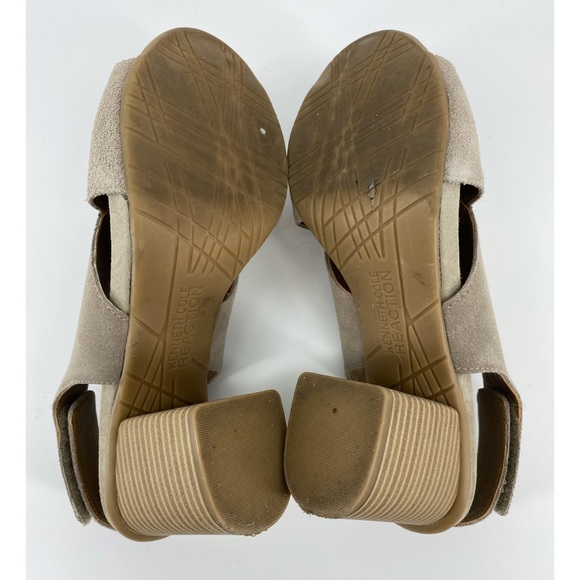 Kenneth Cole Beige Brown Cari Love Suede Leather Heels - Picture 7 of 8